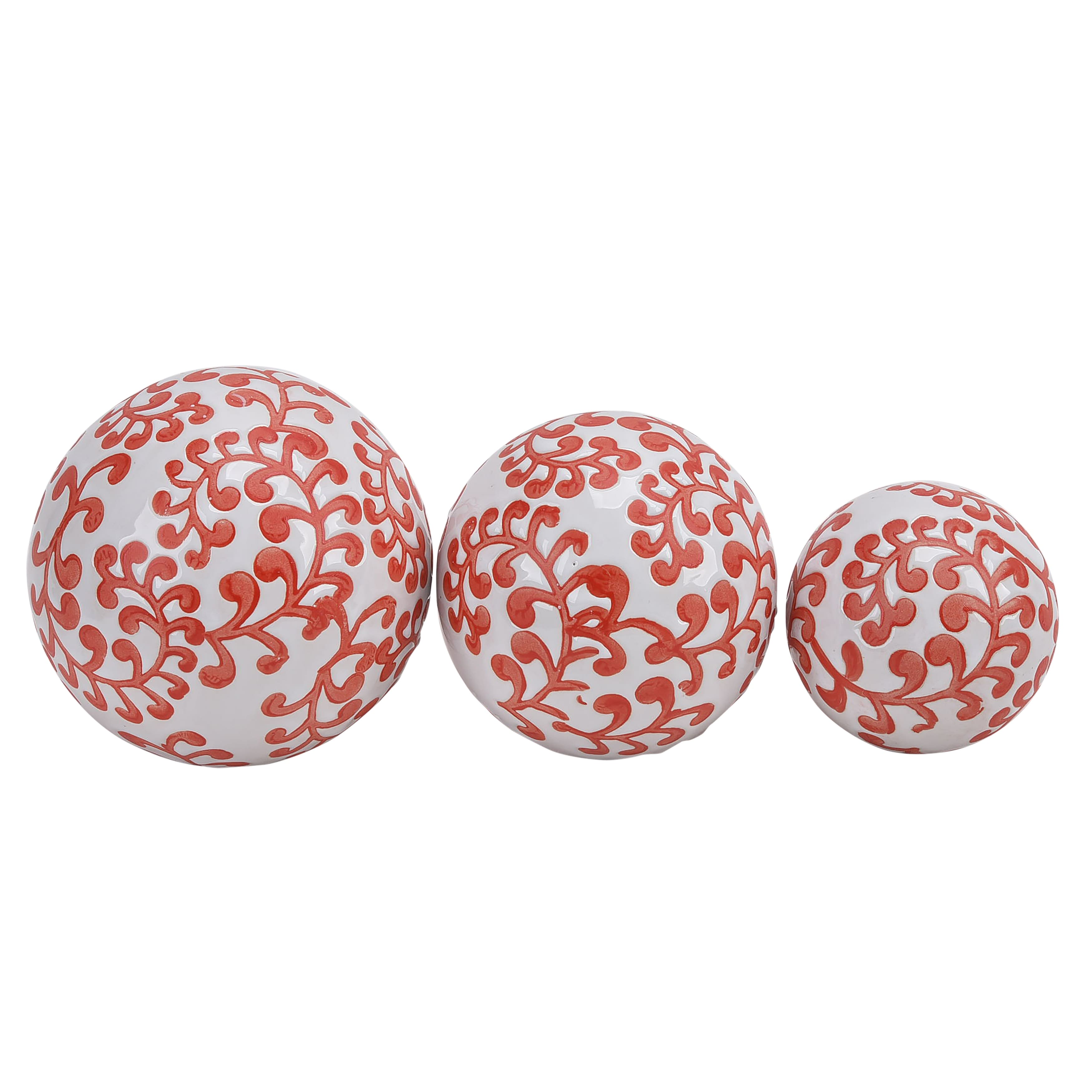 Sagebrook Home Ceramic Decorative Orbs Set Enhance Your Space with